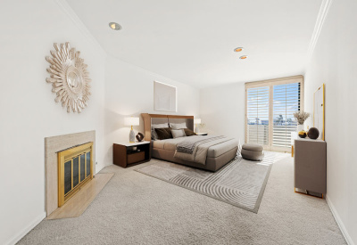 Ashton Condo Primary Bedroom Virtually Staged